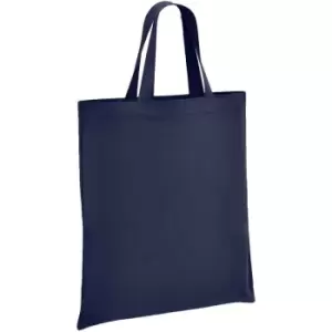 Brand Lab Cotton Short Handle Shopper Bag (One Size) (Navy) - Navy