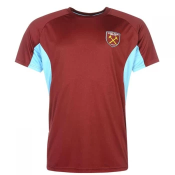 Source Lab West Ham United T Shirt Mens - Claret/Blue