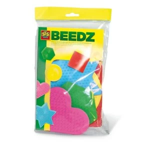 SES Creative - Childrens Beedz Iron-on Beads Pegboards Mosaic Set 5 Pieces (Multi-colour)