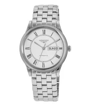 Longines Flagship Automatic White Dial Steel Mens Watch L4.899.4.21.6 L4.899.4.21.6
