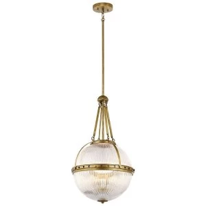 3 Light Globe Ceiling Pendant Brass, E14
