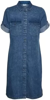 Noisy May Signe S/S Denim Dress Short dress blue