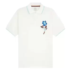 PAUL SMITH Embroidered Flower Polo Shirt - White