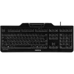 CHERRY KC 1000 SC USB Keyboard German, QWERTZ, Windows Black Chip card reader