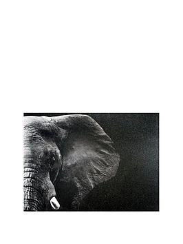 Arthouse Elephant Canvas 57 x 77cm 45% MDF,45% Polyester Canvas,5% Metal,5% Handpaint - wilko