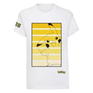 Pokemon Boys 025 Pikachu T-Shirt (3-4 Years) (White)