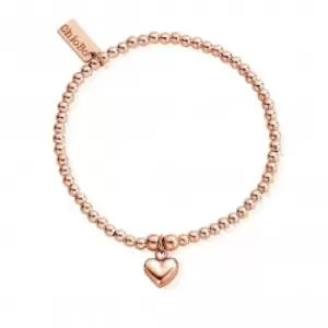 ChloBo Rose Gold Cute Charm Puffed Heart Bracelet RBCC065