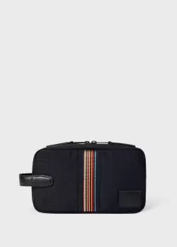 Paul Smith Navy 'Signature Stripe' Wash Bag