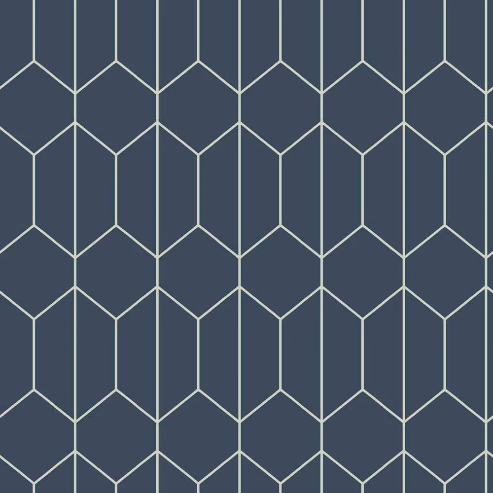 Arthouse Linear Geo Navy Wallpaper