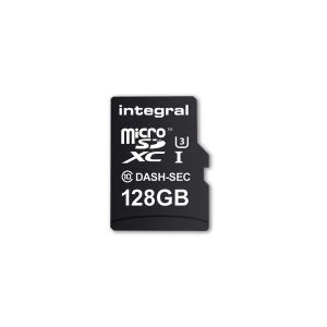Integral 128GB Micro SD Card MicroSDXC Cl10 U3 R-95 W-60 Mb/S + Adapter Dash & Security Cam