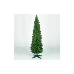 Snowtime - Wrapped Pencil Pine Christmas Tree - Green - 5ft - 150cm - Green