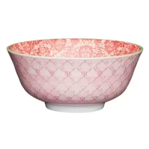 Kitchen Craft KitchenCraft Red and Pink Victorian Style Print Ceramic Bowls