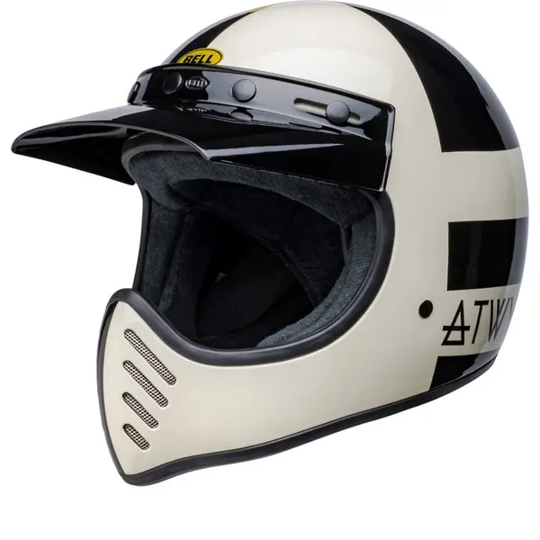 Bell Moto-3 Atwyld Orbit Gloss Black White Full Face Helmet Size XS