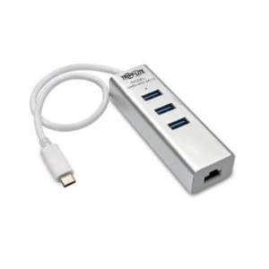 Tripp Lite 3 Port USB C Hub with LAN Port USB C to 3x USB A Ports and