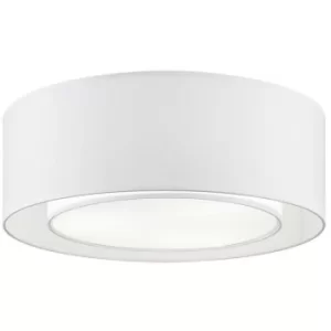 Bergamo Flush Cylindrical Ceiling Lamp Chrome, 3 Light, E27