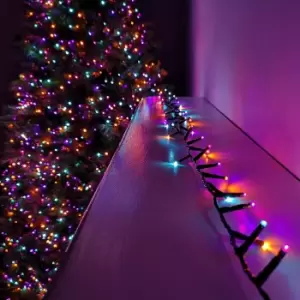 2000 LED 50m Premier TreeBrights Indoor Outdoor Christmas Multi Function Mains Operated String Lights with Timer in Rainbow