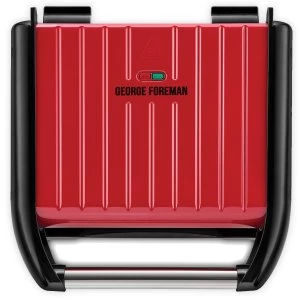 George Foreman Family 25040 5 Portion Steel Grill - Red