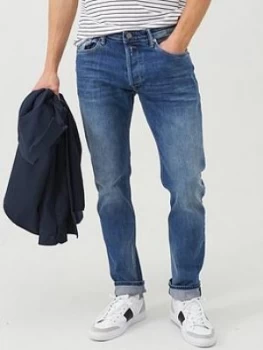 Replay Jondrill Skinny Fit Vintage Wash Jeans - Mid Blue Size 30, Length Short, Men