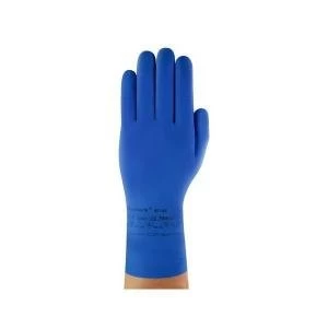 Ansell VersaTouch Size 9 Latex Rubber Light Duty Gloves Blue AN87 195L