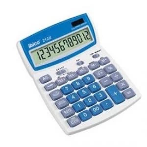 Ibico 212X Desktop Calculator Solar and Battery 12 Digit IB410086