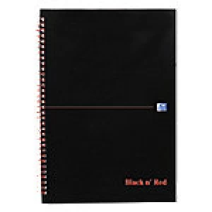 OXFORD Black n' Red Wirebound Hardback Notebook Ruled A5 140 Pages