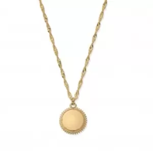 Gold Personalised Moon Coin Necklace PGNTR3261