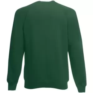 Fruit Of The Loom Childrens Unisex Raglan Sleeve Sweatshirt (9-11) (Bottle Green)