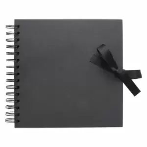 All Purpose Scrapbook with Ribbon Tie 8x8 Inch, black