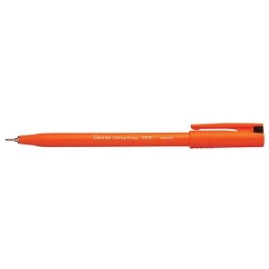 Pentel S570 A Plastic Tipped Ultra Fineliner Pen Black Pack of 12