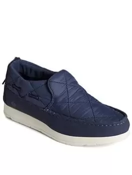 SPERRY Moc-sider Nylon Quilted Chukka, Navy, Size 5, Women