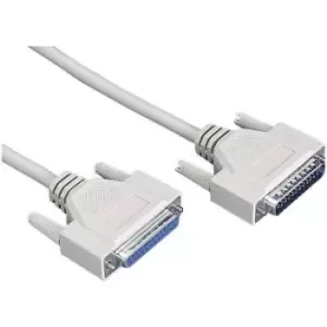 Digitus Series, Parallel Cable extension [1x D-SUB plug 25-pin - 1x D-SUB socket 25-pin] 2m Grey