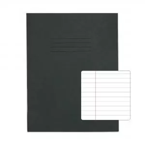 RHINO 9 x 7 Exercise Book 80 Pages 40 Leaf Dark Green 8mm Lined with