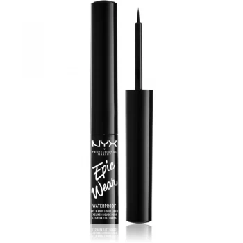 NYX Professional Makeup Epic Wear Metallic Liquid Liner Long-Lasting Gel Eyeliner Shade 01 - Black Metal 3,5ml