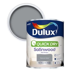Dulux Quick Dry Natural Slate Satinwood Mid Sheen Paint 750ml
