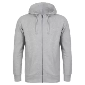 SF Unisex Adults Slim Fit Zip Hooded Sweatshirt (XS) (Heather Grey)