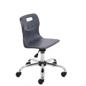 TC Office Titan Swivel Junior Chair with Castors, Charcoal