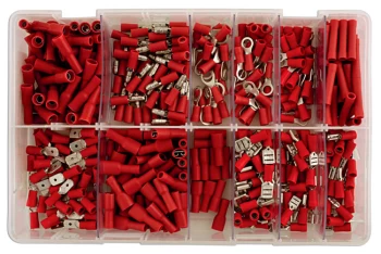 Assorted Red Terminals Box Qty 260 Connect 31850