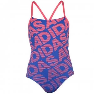 adidas All Over Print Swimsuit Ladies - Real Pink