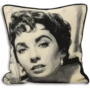 Riva Home Hollywood Elizabeth Taylor Cushion Cover (45x45cm) (Black) - Black