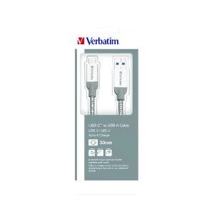 Verbatim USB-C to USB-A Cable Charger 30cm Transfer speeds of up to