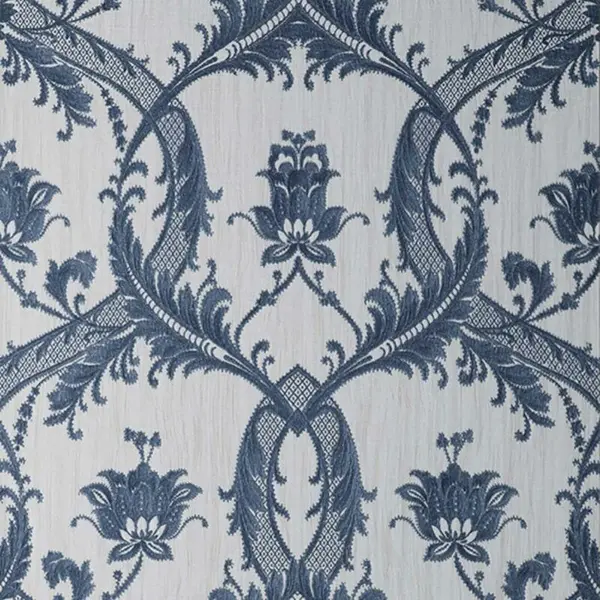 FINE DECOR Fine Decor - Damask Wallpaper Fine Decor Textured Heavyweight Vinyl Blue Glitter WL-M95627