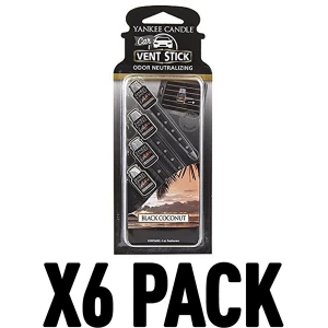 Black Coconut (Pack Of 6) Yankee Candle Vent Stick