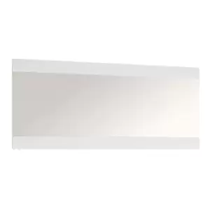 Chelsea Wall Mirror 164cm Wide In White With Oak Effect Trim