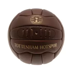 Tottenham Hotspur FC Official Retro Heritage Leather Ball (Size 5) (Brown)