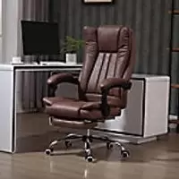 Vinsetto Executive Office Chair with Footrest Brown