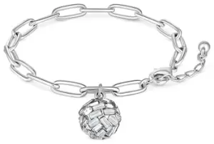 Lipsy Silver Coloured Baguette Sphere Glass Charm Bracelet