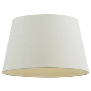18" Inch Round Tapered Drum Lamp Shade Ivory Linen Fabric Cover Simple Elegant