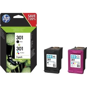 HP 301 Black and Tri Colour Ink Cartridge