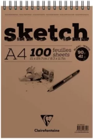 Artist Sketch Pad A4 100 Sheets Wirebound 90gsm White 96604C
