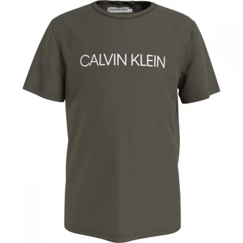 Calvin Klein Boys Institution T Shirt - Grape Leaf LFH